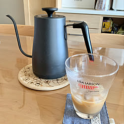 夏/蓋だけ二代目/コースター手作り/イベント参加/アイスコーヒー...などのインテリア実例 - 2020-08-15 09:04:07