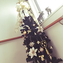 ニトリ/IKEA/ブラックツリー/クリスマスツリー/ゆっくりな訪問でゴメンなさい。...などのインテリア実例 - 2016-11-26 11:18:05