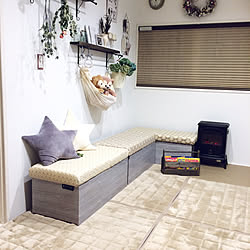 部屋全体/カラーボックス/建売住宅/ニトリのカラーボックスでDIY/キッズスペース(和室)...などのインテリア実例 - 2017-11-07 22:50:17