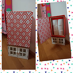 カラフル/ハンドメイド/レトロポップ/買ったもの♡/赤のある暮らし...などのインテリア実例 - 2019-02-10 12:45:15