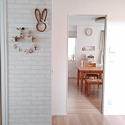 ナチュラル レンガ壁紙のインテリア実例 Roomclip ルームクリップ