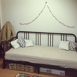 ベッド周り ベッド 子供部屋女の子 デイベッド ベッドルーム などのインテリア実例 16 05 01 09 19 Roomclip ルームクリップ