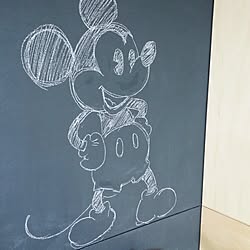 壁 天井 黒板 チョーク チョークアート スヌーピーのインテリア実例 15 07 00 21 10 Roomclip ルームクリップ