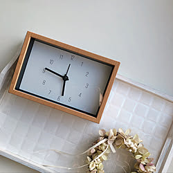 スリコの時計/スリコ新商品☆/新商品買ったよ!/カフェ風にしたい♡/ナチュラルが好き...などのインテリア実例 - 2019-03-14 18:38:00