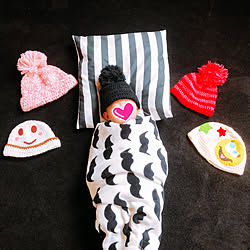 リビング/ハンドメイド/ニット帽/編み物/赤ちゃんのいる暮らし...などのインテリア実例 - 2018-10-19 10:02:53