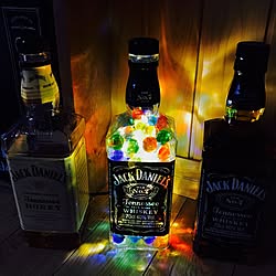 バス トイレ 酒瓶リメイク モノトーン 男前インテリア ジャックダニエル などのインテリア実例 17 11 03 03 58 Roomclip ルームクリップ