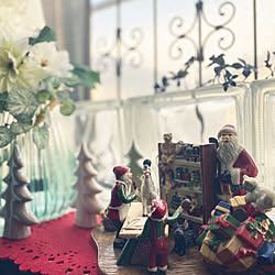 クリスマス/ビレロイボッホクリスマス/ガラス フラワーベース/ガラスブロック/フェイクフラワー...などのインテリア実例 - 2019-12-24 14:29:37