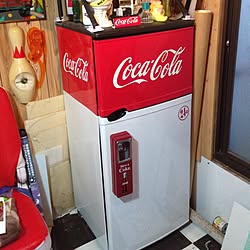 キッチン Coca Cola ステッカー コカ コーラ 冷蔵庫 などのインテリア実例 15 01 25 17 11 54 Roomclip ルームクリップ