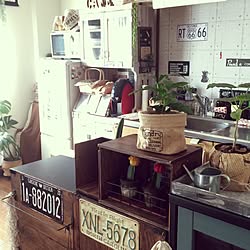 キッチン/コンクリ柄リメイクシート/男前もナチュラルも好き/キッチンキッチン/朝の1枚...などのインテリア実例 - 2016-11-04 10:44:28