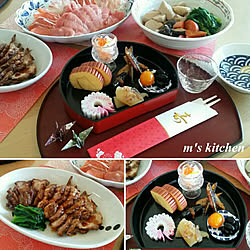 机/お節/お節料理/テーブルコーディネート/ダイソー...などのインテリア実例 - 2018-01-02 08:02:31