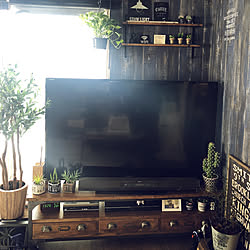 リビング No Green No Life 壁紙屋本舗 ナフコ カインズホーム などのインテリア実例 18 08 22 22 43 48 Roomclip ルームクリップ