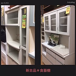 キッチン/底値&お得が大好き❤︎/キッチン大模様替えの主役❤︎/最新型*プルプル引き出し/リサイクルショップ*新古品の食器棚...などのインテリア実例 - 2015-06-24 08:10:59