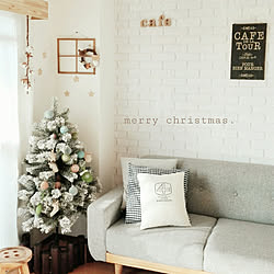 リビング/クリスマス/おうちカフェ/ナチュラルフレンチ/いいね、フォロー本当に感謝です♡...などのインテリア実例 - 2017-12-24 10:51:26