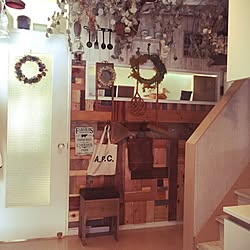 棚/スクラップウッドの壁/cocoiro*13/築40年以上のマイホーム/DIY...などのインテリア実例 - 2015-04-25 13:37:41