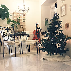 リビング/クリスマスツリー/皆さんのコメント感謝してます/ホワイトインテリア/クリスマスオーナメント...などのインテリア実例 - 2018-12-06 16:59:41