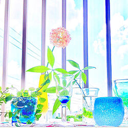 ガラス雑貨/琉球ガラス/花のある暮らしのインテリア実例 - 2020-08-30 18:45:27