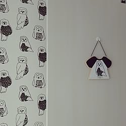 フクロウの壁紙のインテリア実例 Roomclip ルームクリップ