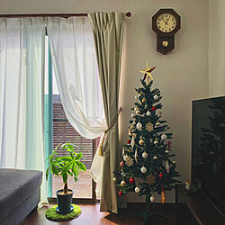 クリスマスツリー150cm/クリスマスツリー/ダークブラウンの家具/ダークブラウンが好き/時計...などのインテリア実例 - 2021-11-19 13:03:09