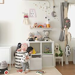 リビング/1歳3ヵ月/おもちゃいっぱい/玩具箱/kiko+...などのインテリア実例 - 2017-01-22 09:33:49