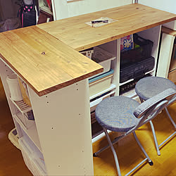 カウンターDIY/カウンター/カラーボックス DIY/カラーボックス/ブライワックス・ラスティックパイン...などのインテリア実例 - 2020-05-24 00:24:06