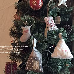 リビング/ハンドメイド/クリスマス/ハンドメイド刺繍/Xmasツリーの飾り...などのインテリア実例 - 2016-11-09 08:20:15