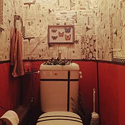 赤いトイレのインテリア実例 Roomclip ルームクリップ
