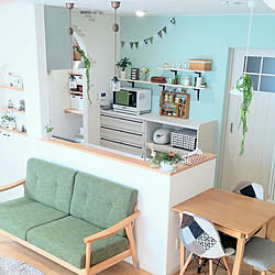 アクセントクロス パステルカラーのインテリア実例 Roomclip ルームクリップ