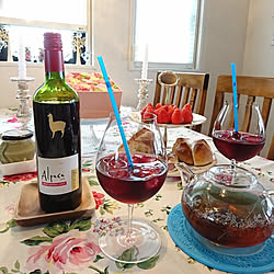 机/お酒/家飲み/アサヒワイン/紅茶...などのインテリア実例 - 2019-05-12 17:16:49