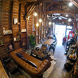 バイクガレージ ハーレーダビッドソンのインテリア実例 Roomclip ルームクリップ