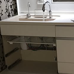 浄水器を隠したくて キッチン リクシルキッチン 壁紙のインテリア実例 16 02 03 14 35 30 Roomclip ルームクリップ
