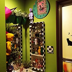 バス/トイレ/リメイクスイッチカバー/リメイク棚/リメイク時計/市松模様...などのインテリア実例 - 2017-06-15 16:52:27