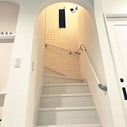 階段 レンガ壁紙のインテリア実例 Roomclip ルームクリップ