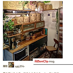 キッチン/RoomClip mag 掲載/背面収納/DIY/ウォールシェルフDIY...などのインテリア実例 - 2019-04-04 18:52:18