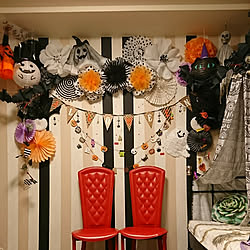 ハロウィン/壁/天井/セリア ハロウィングッズ/DAISO ハロウィングッズ/DIY...などのインテリア実例 - 2018-10-31 21:22:14