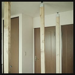 部屋全体/簡単な仕切りなので防音、多少の光アリ/DIY/PILLAR BRACKET/ワトコオイル...などのインテリア実例 - 2014-08-17 15:54:51