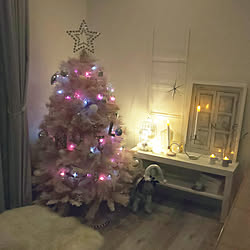 リビング/クリスマス/フランフラン/Francfranc/ピンクのクリスマスツリー...などのインテリア実例 - 2019-11-23 23:24:12