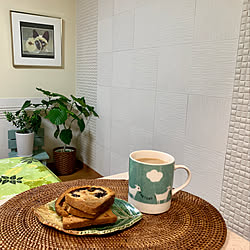 無印良品/Sangoマグカップ/コーヒー&ぶどうパンの店舞い鶴/今日のおやつ/ぶどうラスク...などのインテリア実例 - 2019-06-16 09:00:13