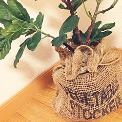 ダイソーの麻袋のインテリア実例 Roomclip ルームクリップ
