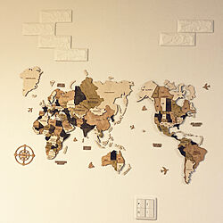 世界地図/マップ/MAP/地図/ホワイト...などのインテリア実例 - 2021-05-21 22:53:37