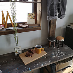 机/DIY/カフェ風インテリア/ココアパウンドケーキ/100均...などのインテリア実例 - 2020-04-26 20:21:27