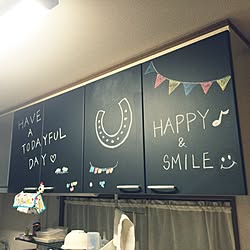 壁 天井 黒板 チョーク チョークアート スヌーピーのインテリア実例 15 07 00 21 10 Roomclip ルームクリップ