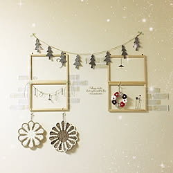 壁/天井/shimaさんのリース♡/クリスマス/ポットマット手編み/100いいね!ありがとうございます♡のインテリア実例 - 2017-11-02 15:23:34