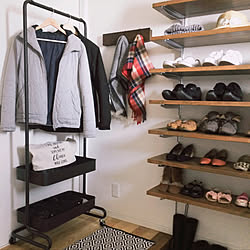 無印良品 壁に付けられる家具/くらしのeショップモニター/トローリーハンガー/山善/シューズクローク...などのインテリア実例 - 2019-01-03 21:22:39