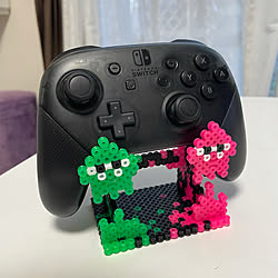 Switch ゲーム コントローラー コントローラースタンド アイロンビーズ などのインテリア実例 21 01 27 10 29 48 Roomclip ルームクリップ