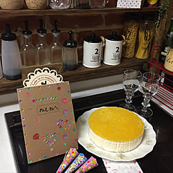 キッチン/娘のお誕生日♡/フォロワーさんに感謝♡/いつもいいね!ありがとうございます♪/皆さんのお陰で励みになってます♡...などのインテリア実例 - 2017-10-14 21:32:10