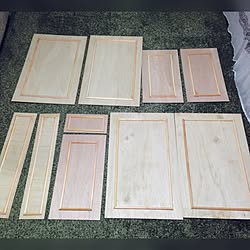 キッチン/DIY/白くしたい♡/キッチン収納扉の作成/シマホで購入...などのインテリア実例 - 2016-03-24 07:34:46