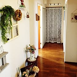 玄関/入り口/賃貸マンション/ロハス東京いなざうるす屋さん/saluit!/窓枠風DIY...などのインテリア実例 - 2014-04-09 16:21:33