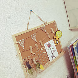 コルクボードリメイク プリント収納のインテリア実例 Roomclip ルームクリップ