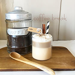 ラテ風/コーヒーの香り/コーヒータイム/キャンドルのある暮らし/机のインテリア実例 - 2020-06-05 12:17:58