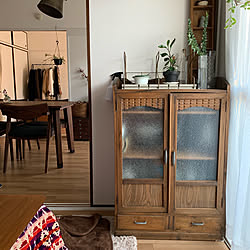 食器棚/水屋箪笥/古家具/一人暮らし/カフェ風インテリア...などのインテリア実例 - 2019-12-24 12:58:17